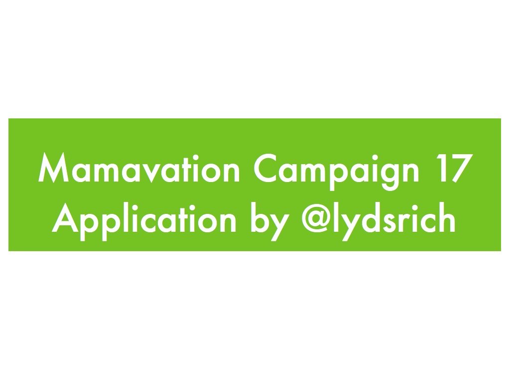 Mamavation Mom Campaign #17 Application