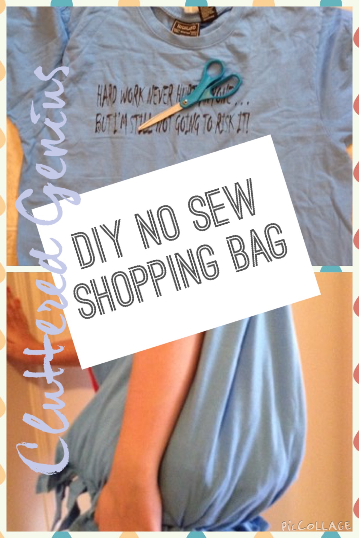 DIY No Sew Shopping Bag