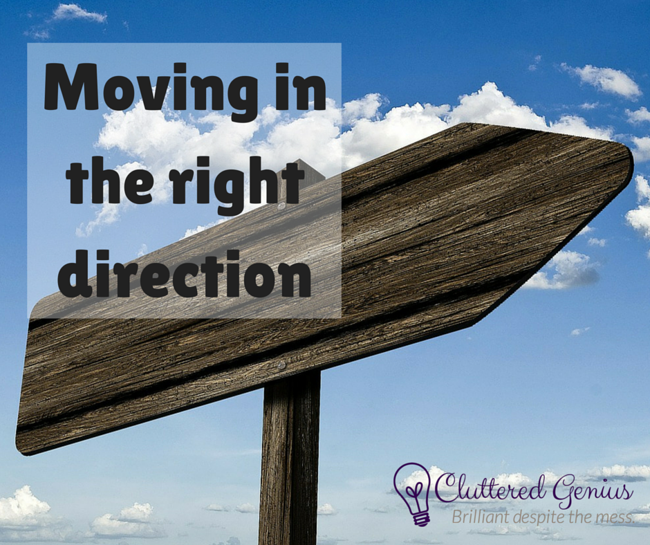 Moving in the rightdirection