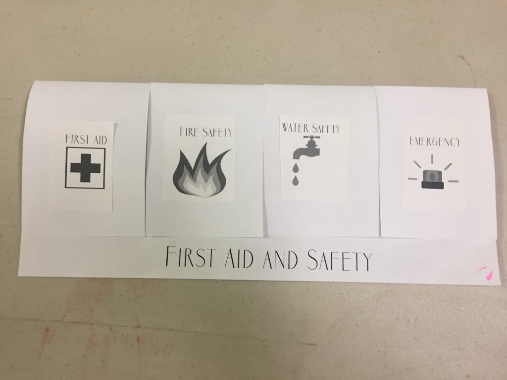 first aid and safety foldable